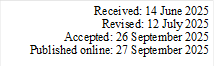 Received: 14 June 2025 
Revised: 12 July 2025 
Accepted: 26 September 2025 
Published online: 27 September 2025 


