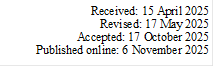 Received: 15 April 2025
Revised: 17 May 2025
Accepted: 17 October 2025
Published online: 6 November 2025