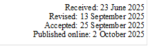 Received: 23 June 2025  
Revised: 13 September 2025  
Accepted: 25 September 2025
Published online: 2 October 2025


